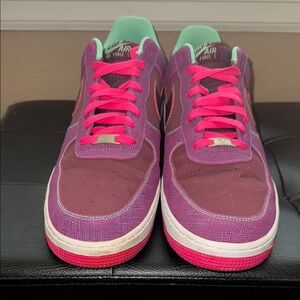 Nike Air Force 1 Plum and Fuchsia Kicks